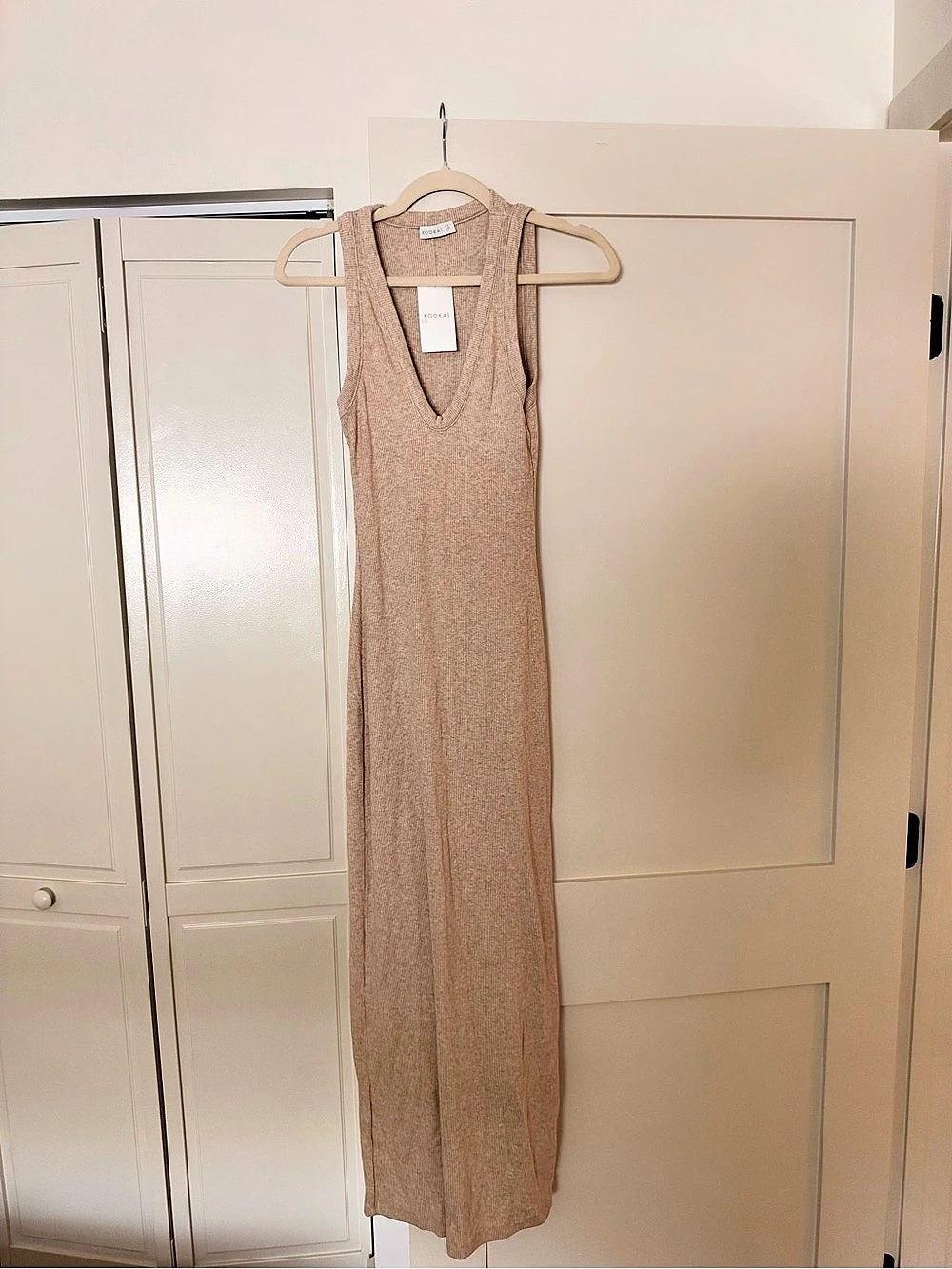 Kookai Dress Ribbed Maxi NWT